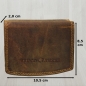 Preview: flevado Geöltes Leder RFID Schutz Portemonnaie 100% Voll Leder Geldbörse Wiener Schachtel Brieftasche Geldbeutel